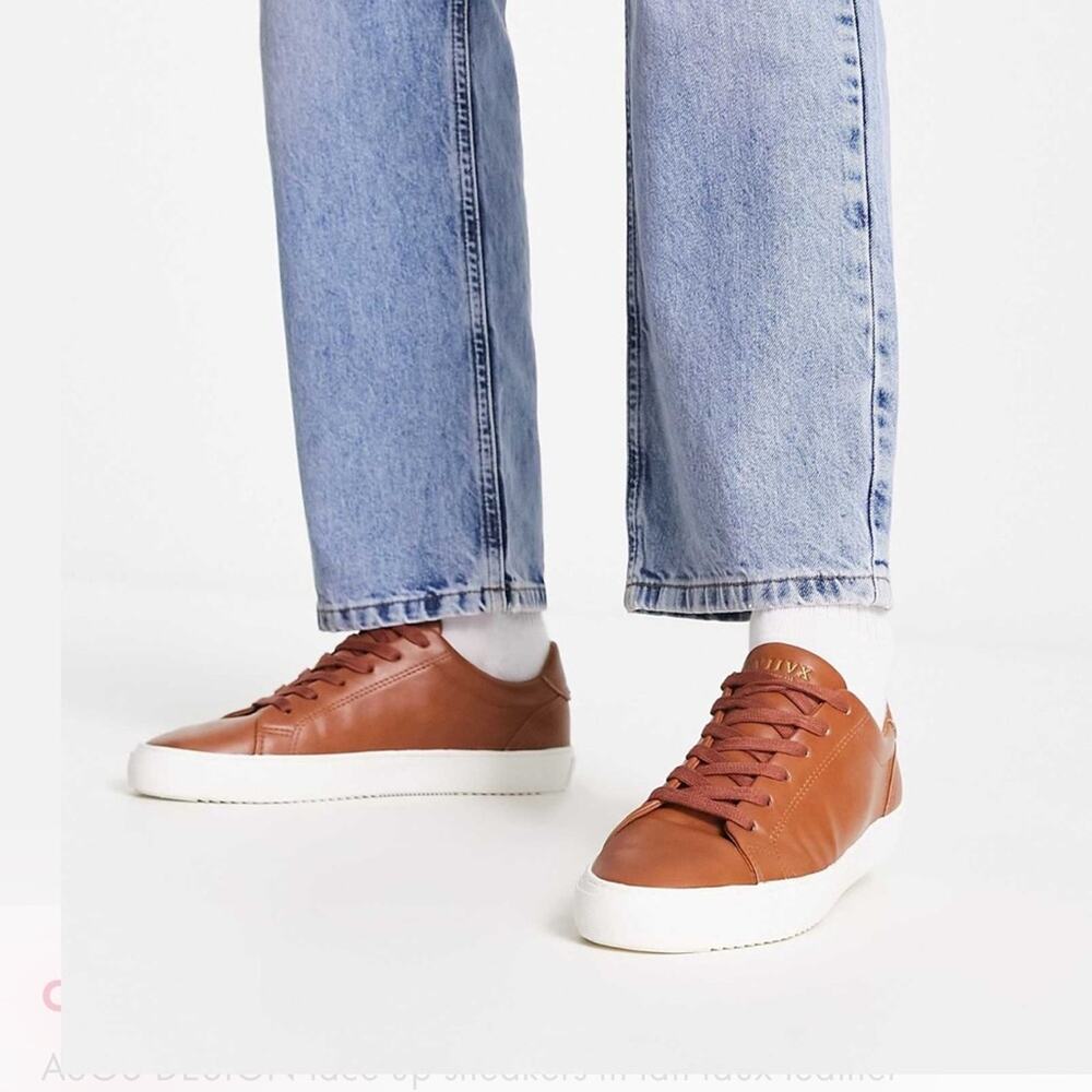 Men’s Royal Class Dress Sneaker Brown Sz 10
